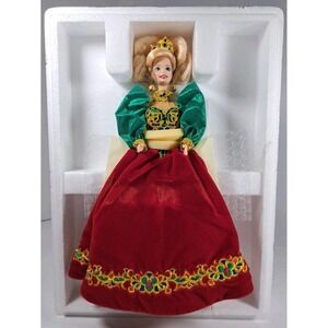 Mattel Holiday Jewel Barbie Holiday Porcelain Collection 1994 Red Velvet 14311